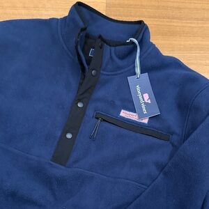 Vineyard Vines Harbor Fleece Quarter-snap Pullover